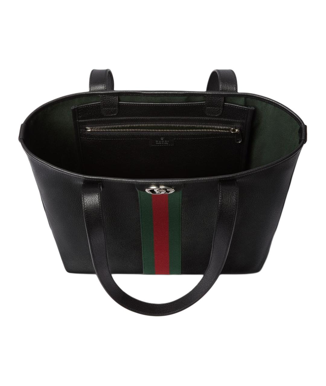 GUCCI Черная кожаная сумка на плечо, фото 5