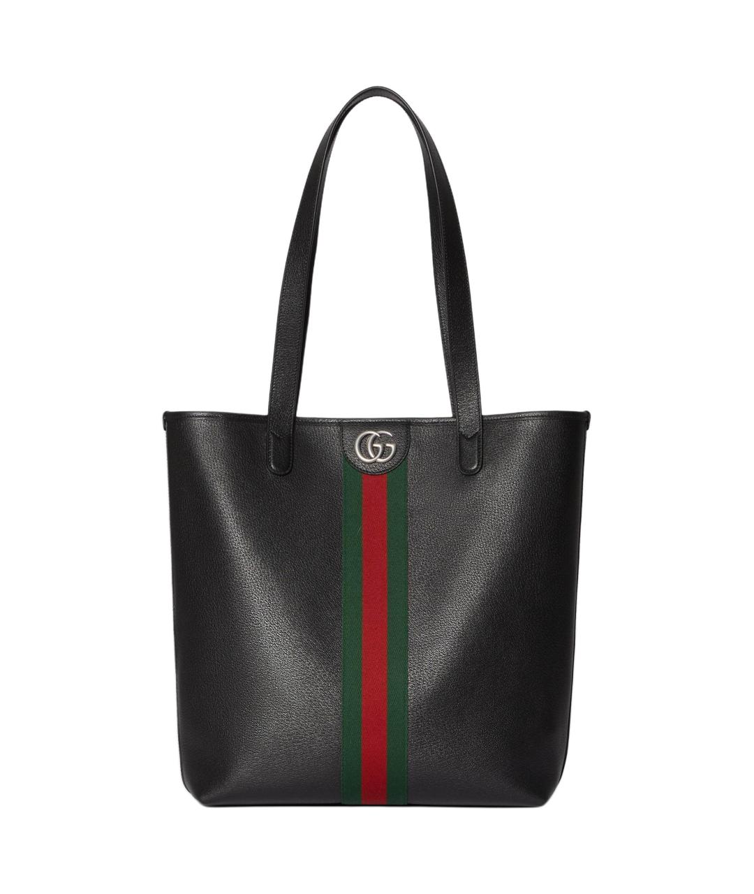 GUCCI Черная кожаная сумка на плечо, фото 1