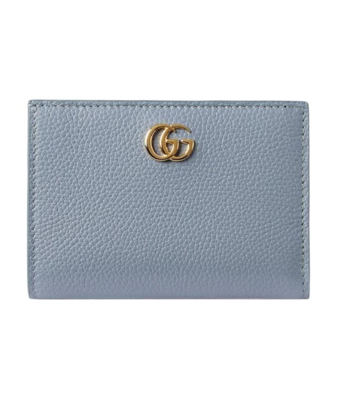 GUCCI Голубой кожаный кошелек, фото 1