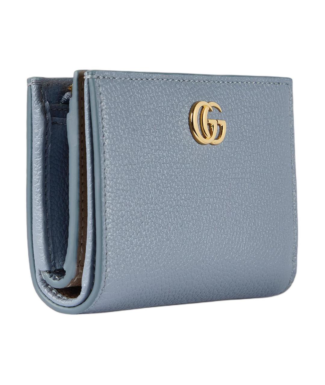 GUCCI Голубой кожаный кошелек, фото 2