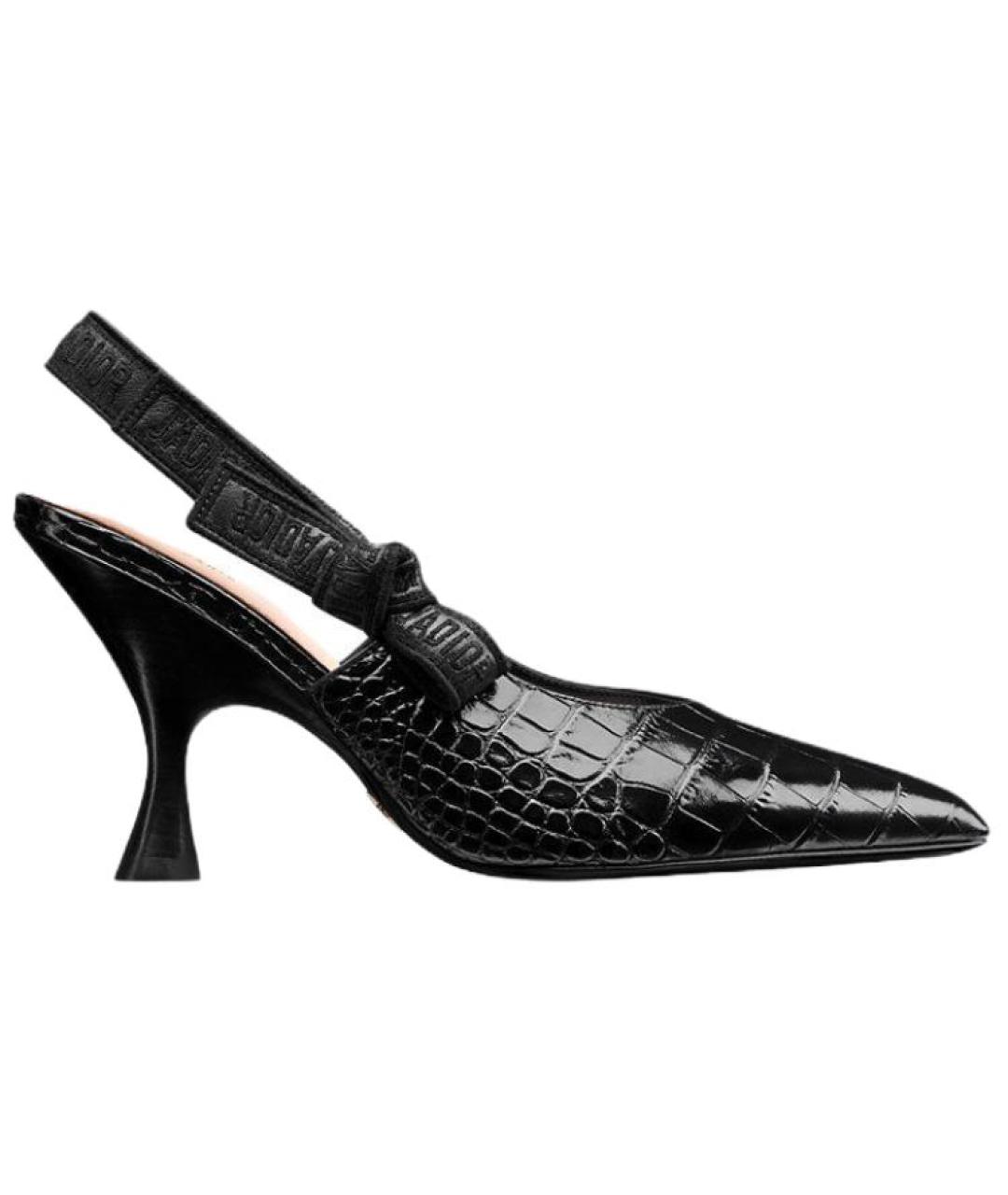 CHRISTIAN DIOR Черные кожаные туфли, фото 1