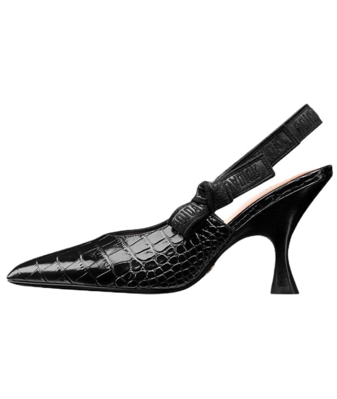 CHRISTIAN DIOR Черные кожаные туфли, фото 2