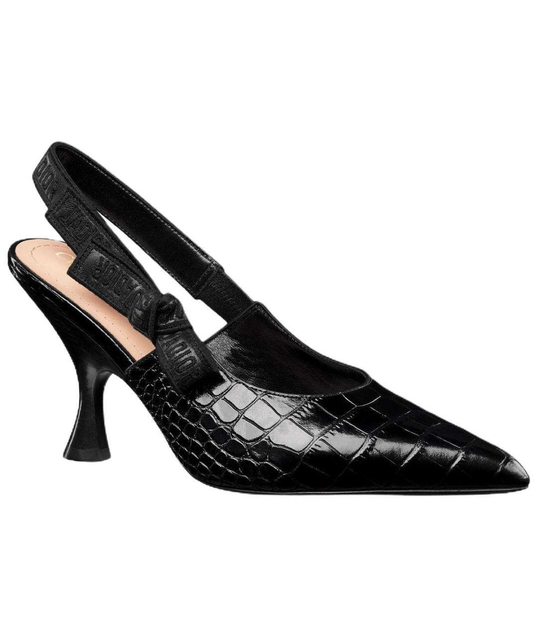 CHRISTIAN DIOR Черные кожаные туфли, фото 4