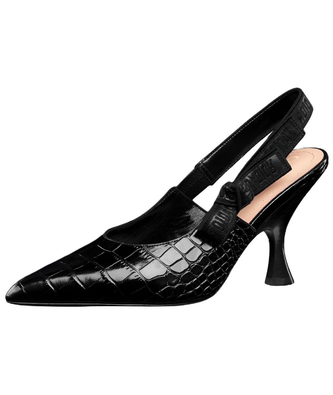 CHRISTIAN DIOR Черные кожаные туфли, фото 3