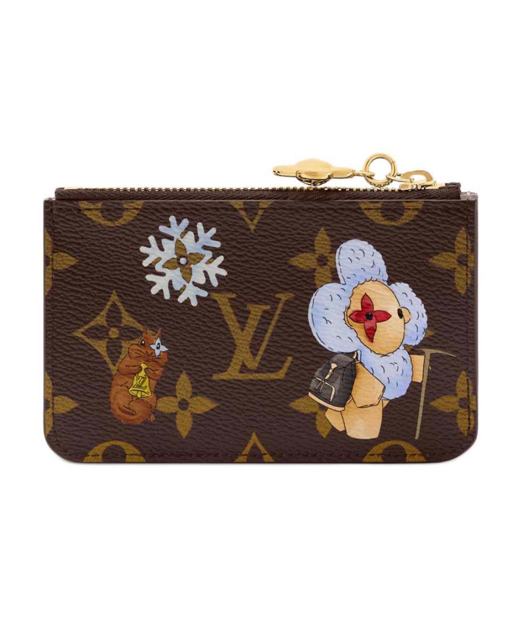 LOUIS VUITTON Коричневый кардхолдер, фото 3