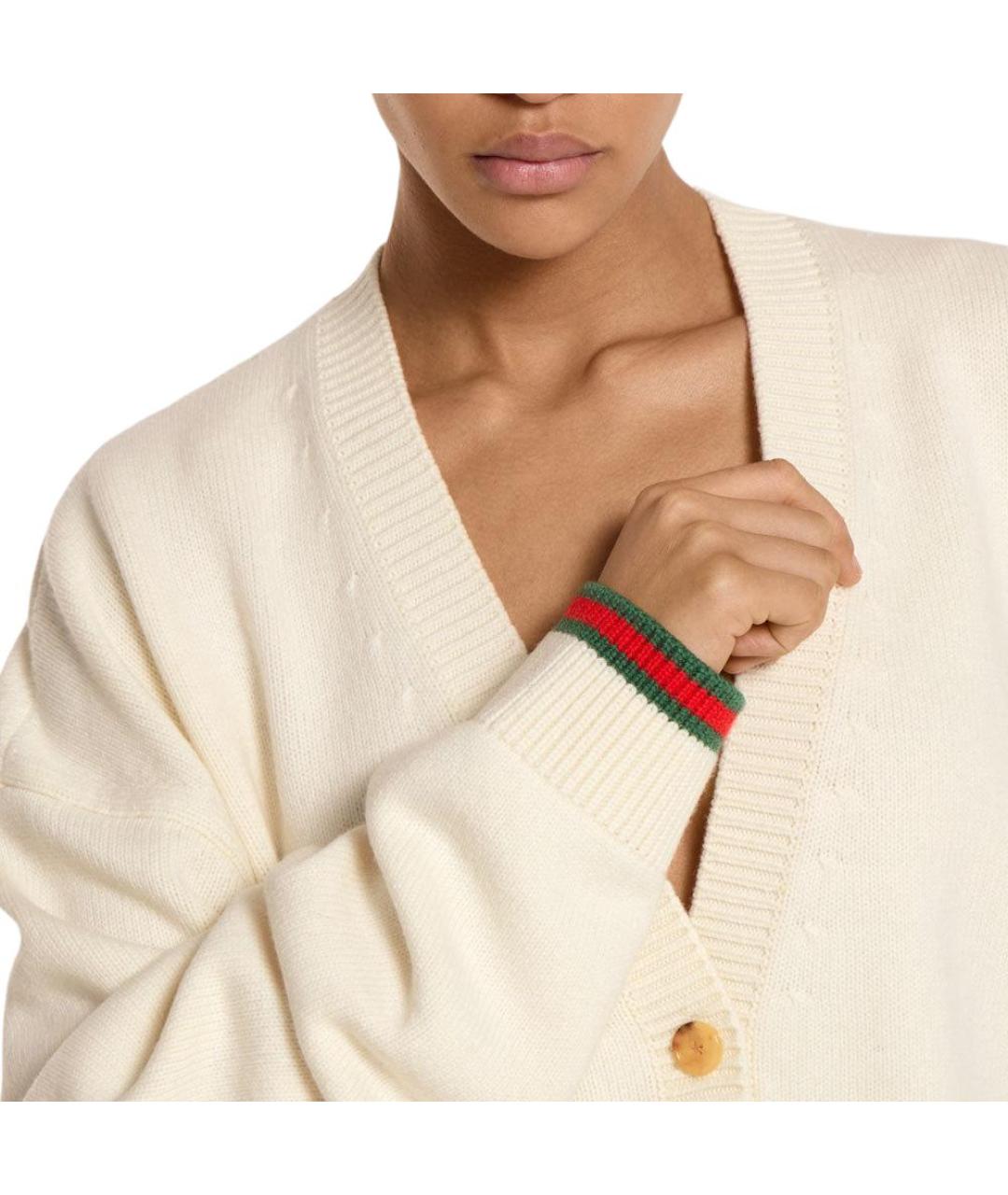 GUCCI Белый кардиган, фото 5
