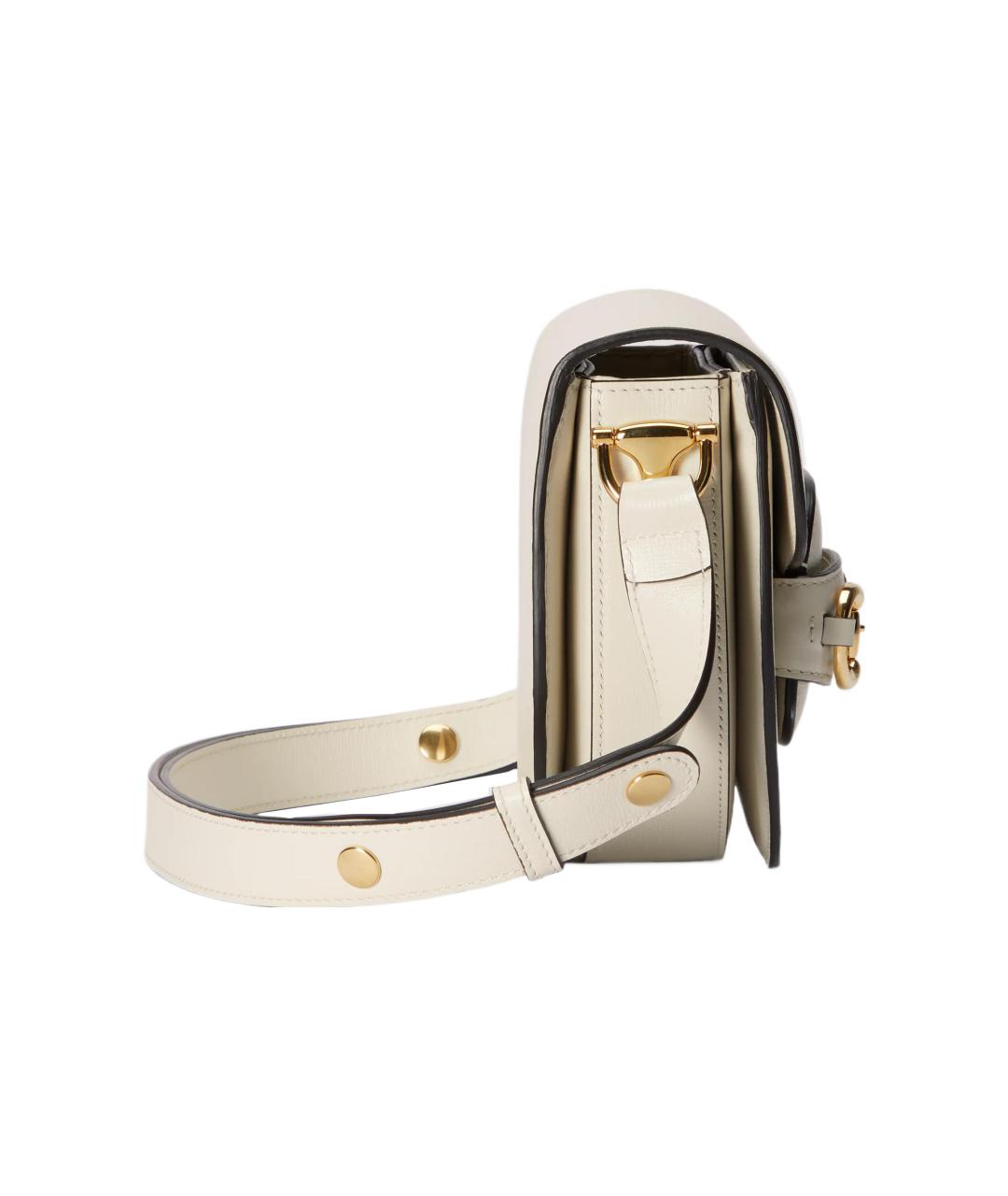 GUCCI Белая кожаная сумка через плечо, фото 4