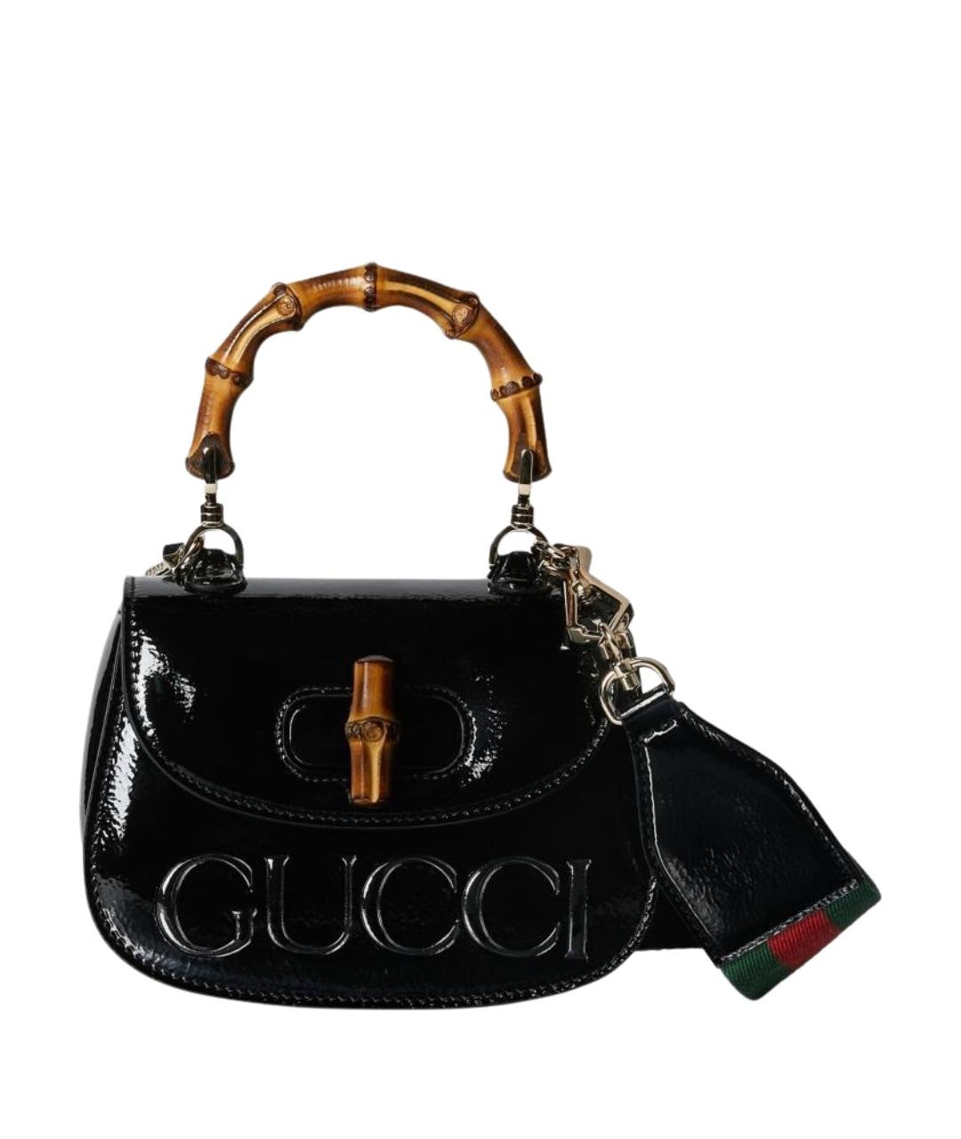 GUCCI Черная кожаная сумка через плечо, фото 1