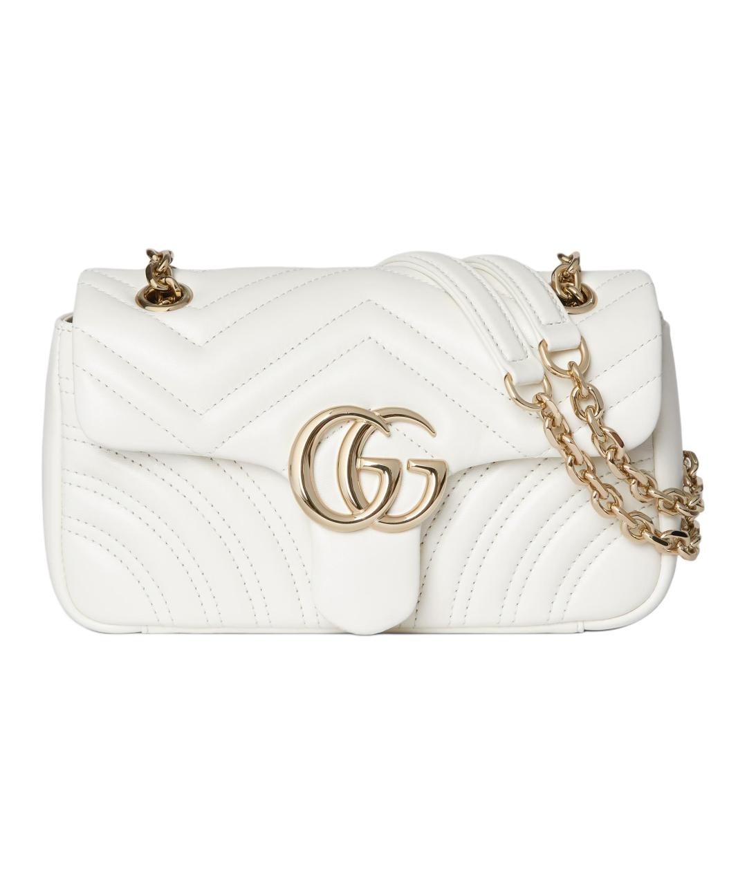 GUCCI Белая кожаная сумка через плечо, фото 1