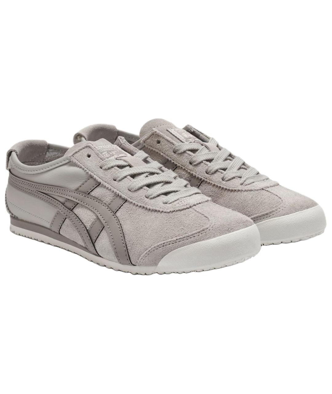 ONITSUKA TIGER Серые кожаные кроссовки, фото 3