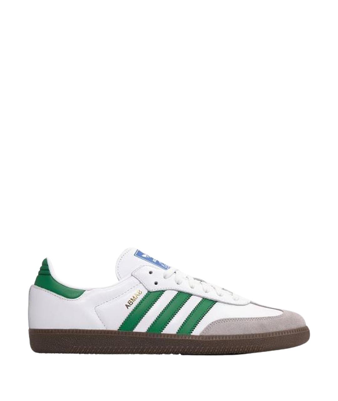ADIDAS Зеленые кожаные низкие кроссовки / кеды, фото 1