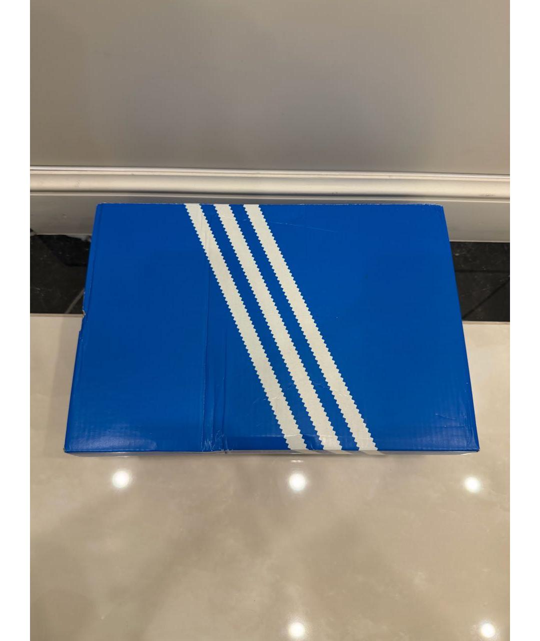 ADIDAS Зеленые кожаные низкие кроссовки / кеды, фото 4