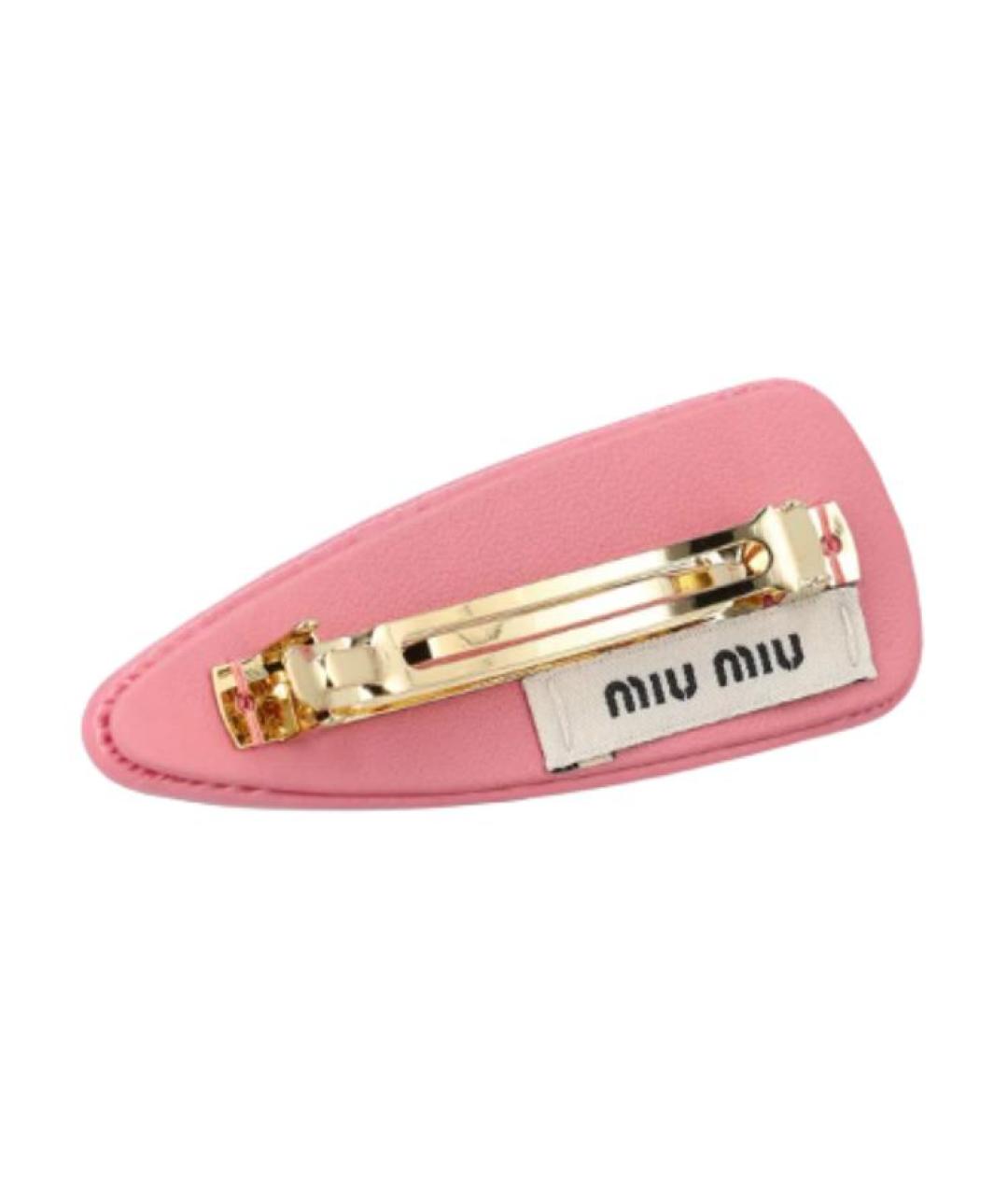 MIU MIU Розовая заколка, фото 2