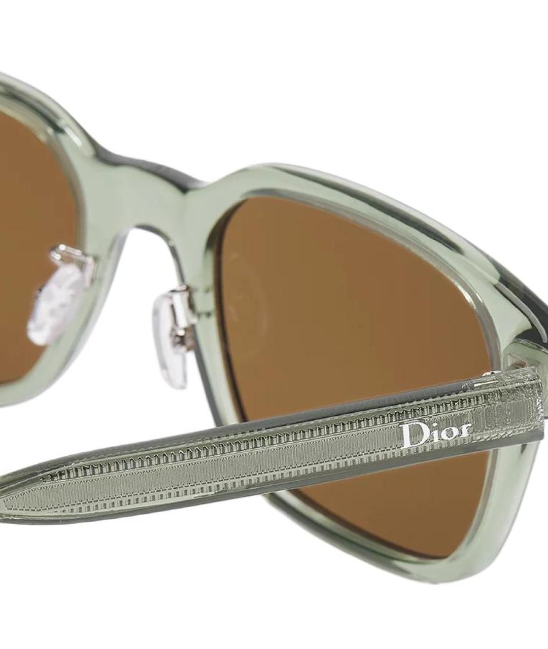 CHRISTIAN DIOR Зеленые пластиковые солнцезащитные очки, фото 3