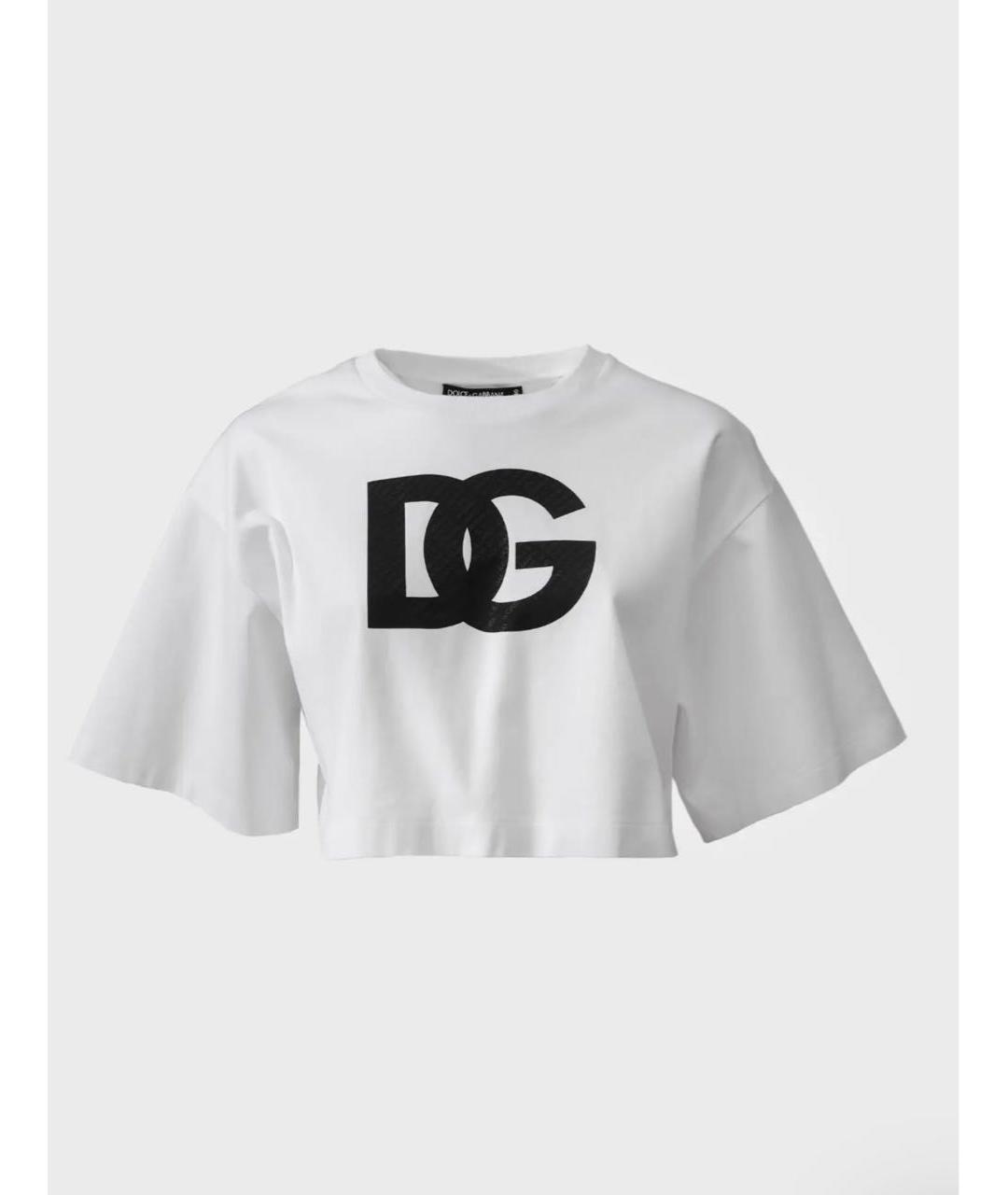 DOLCE&GABBANA Белая хлопковая футболка, фото 6