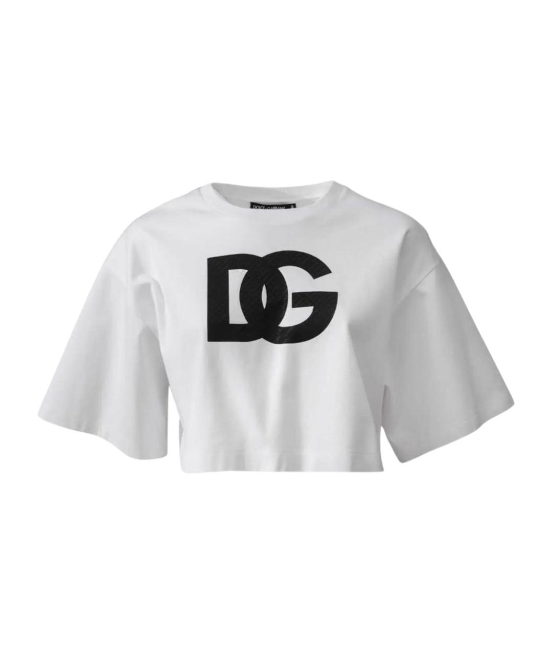 DOLCE&GABBANA Белая хлопковая футболка, фото 1