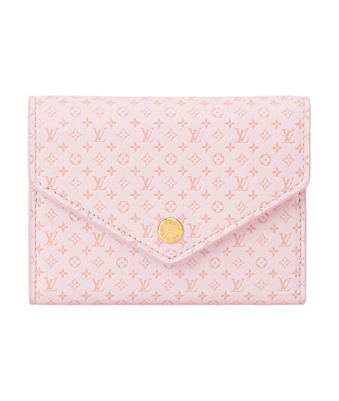 LOUIS VUITTON Розовый кожаный кошелек, фото 1
