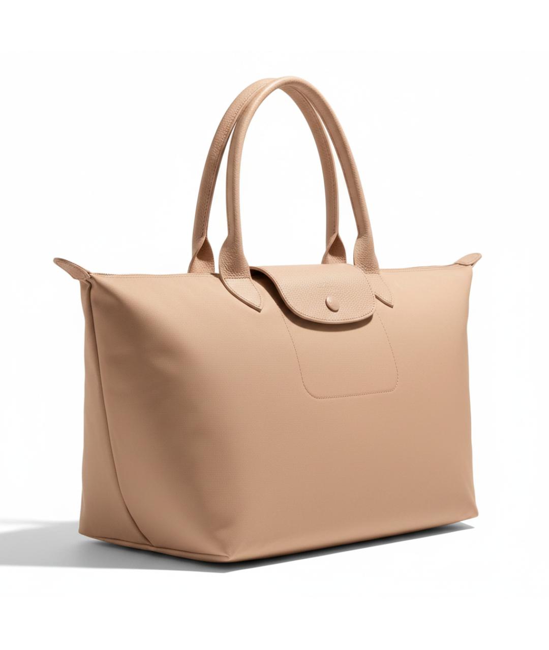 LONGCHAMP Бежевая тканевая сумка через плечо, фото 2