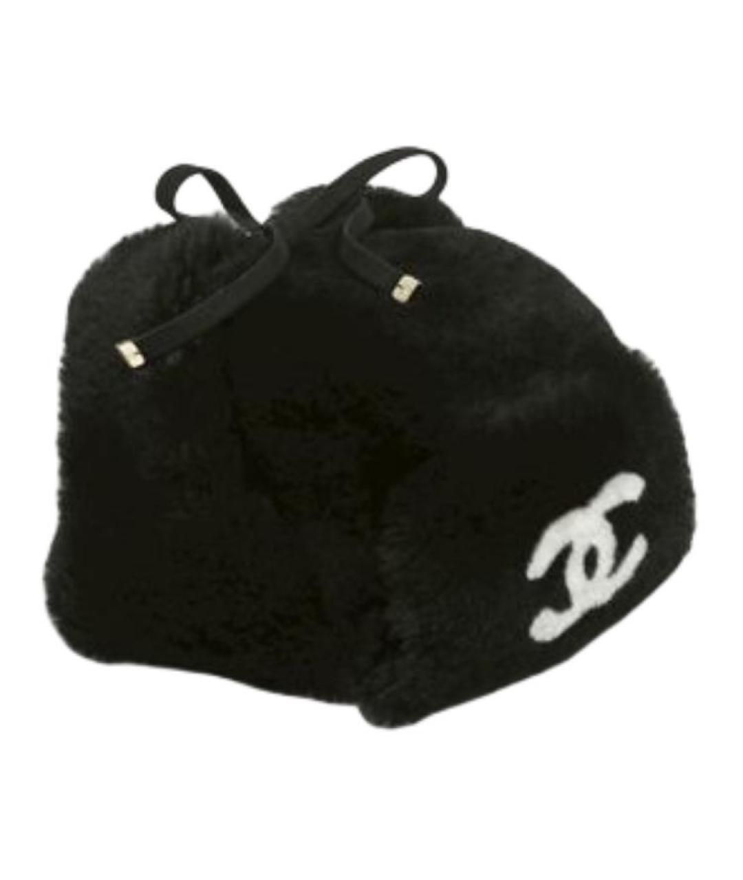 CHANEL Черная шапка, фото 2