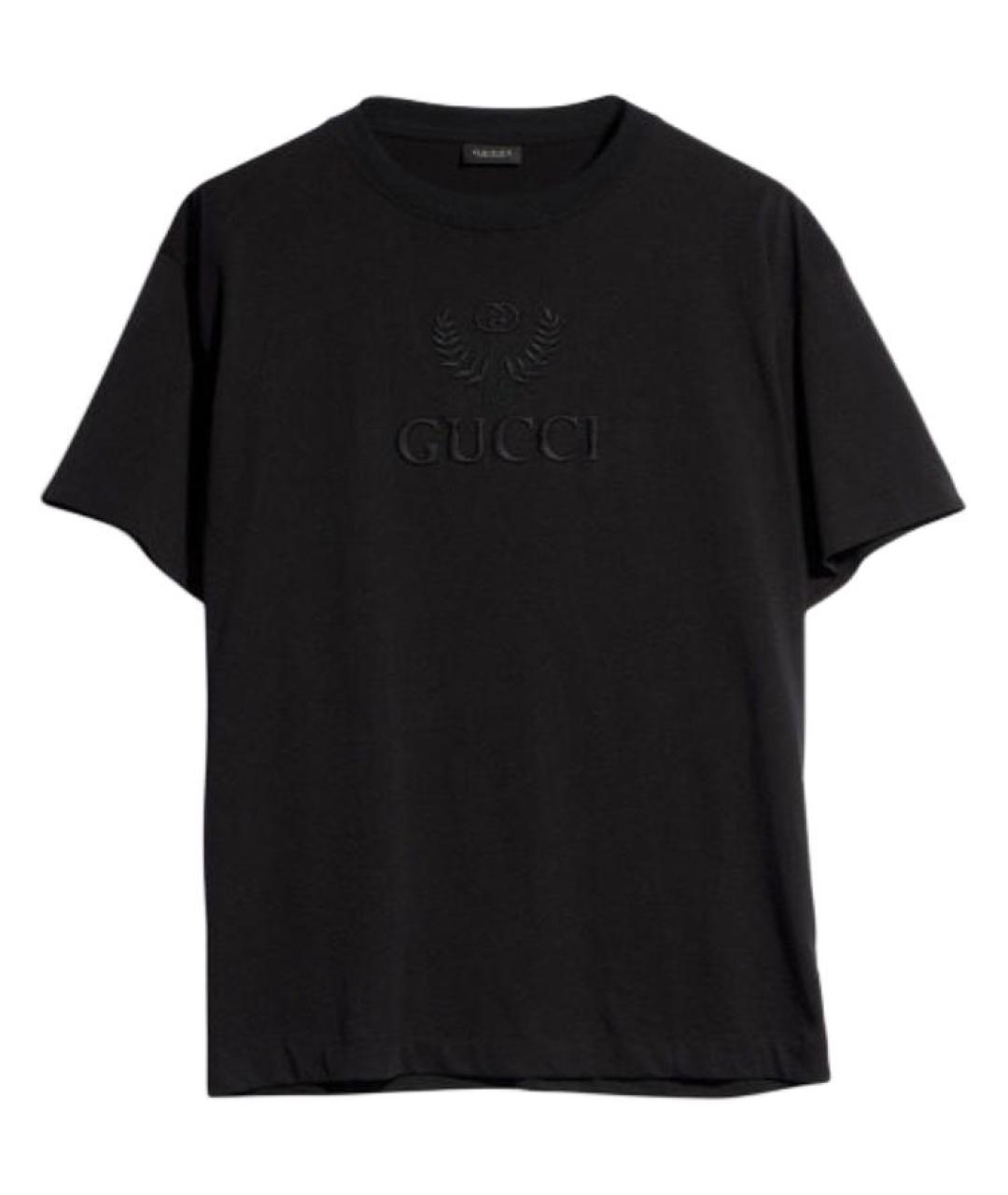 GUCCI Черная хлопковая футболка, фото 1