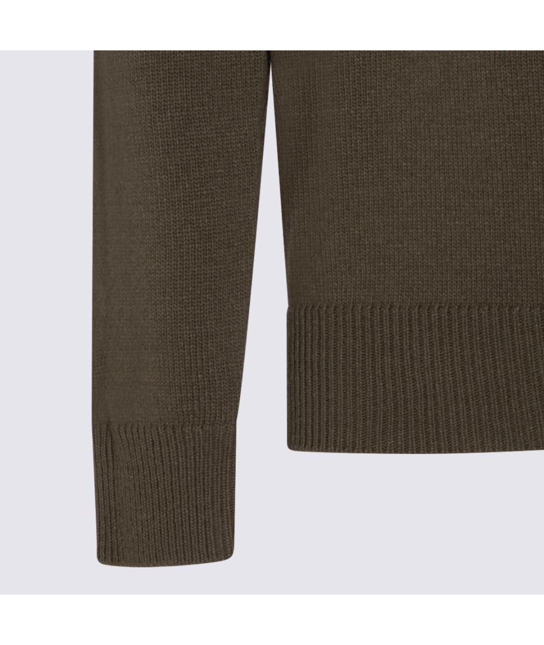 STONE ISLAND Хаки шерстяной джемпер / свитер, фото 3
