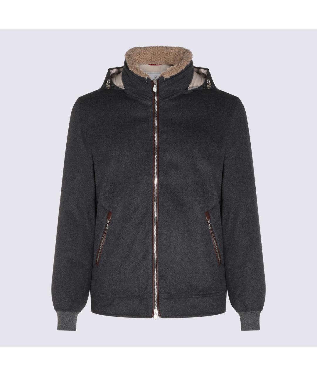 BRUNELLO CUCINELLI Серая куртка, фото 5