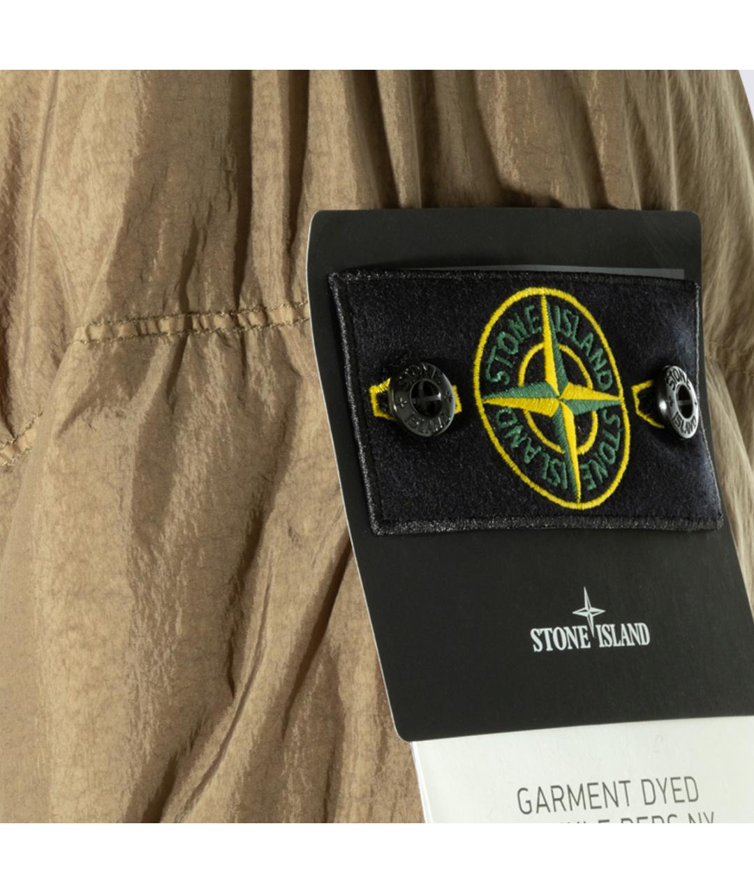 STONE ISLAND Хаки полиамидовый пуховик, фото 3