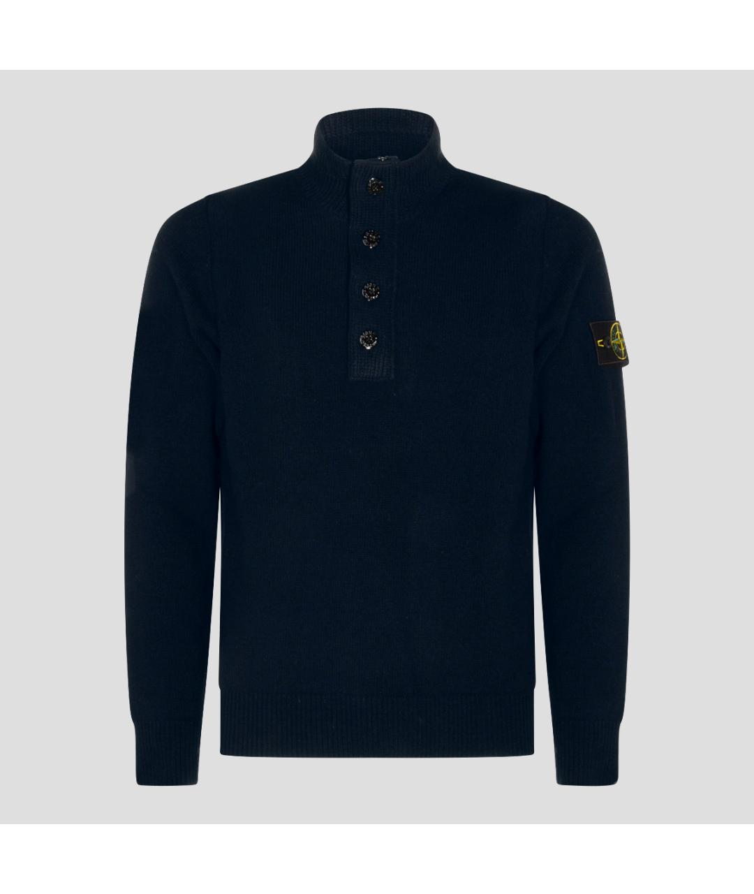STONE ISLAND Синий шерстяной джемпер / свитер, фото 3