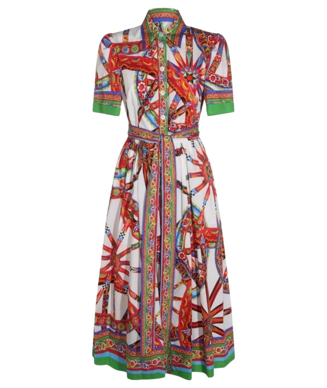 DOLCE&GABBANA Мульти хлопковое платье, фото 1