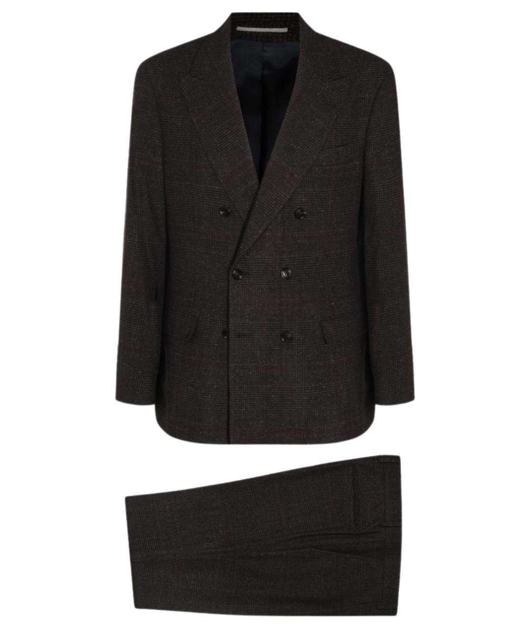 BRUNELLO CUCINELLI Коричневый классический костюм, фото 1