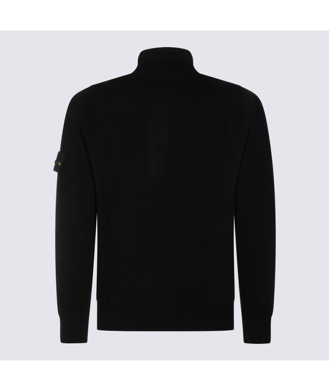 STONE ISLAND Черный шерстяной джемпер / свитер, фото 2