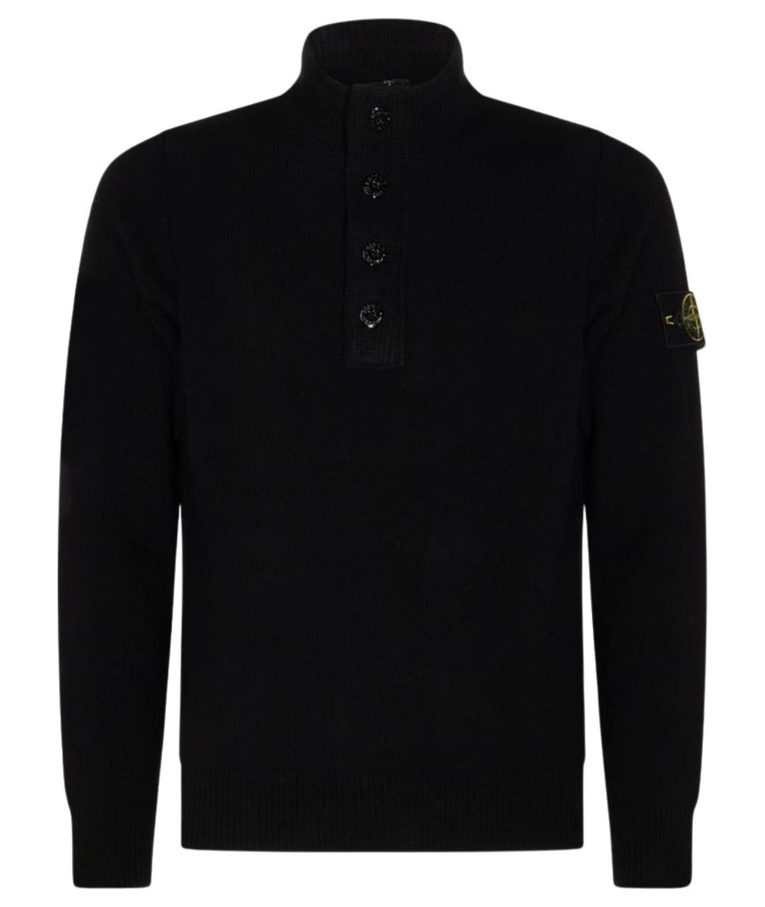 STONE ISLAND Черный шерстяной джемпер / свитер, фото 1