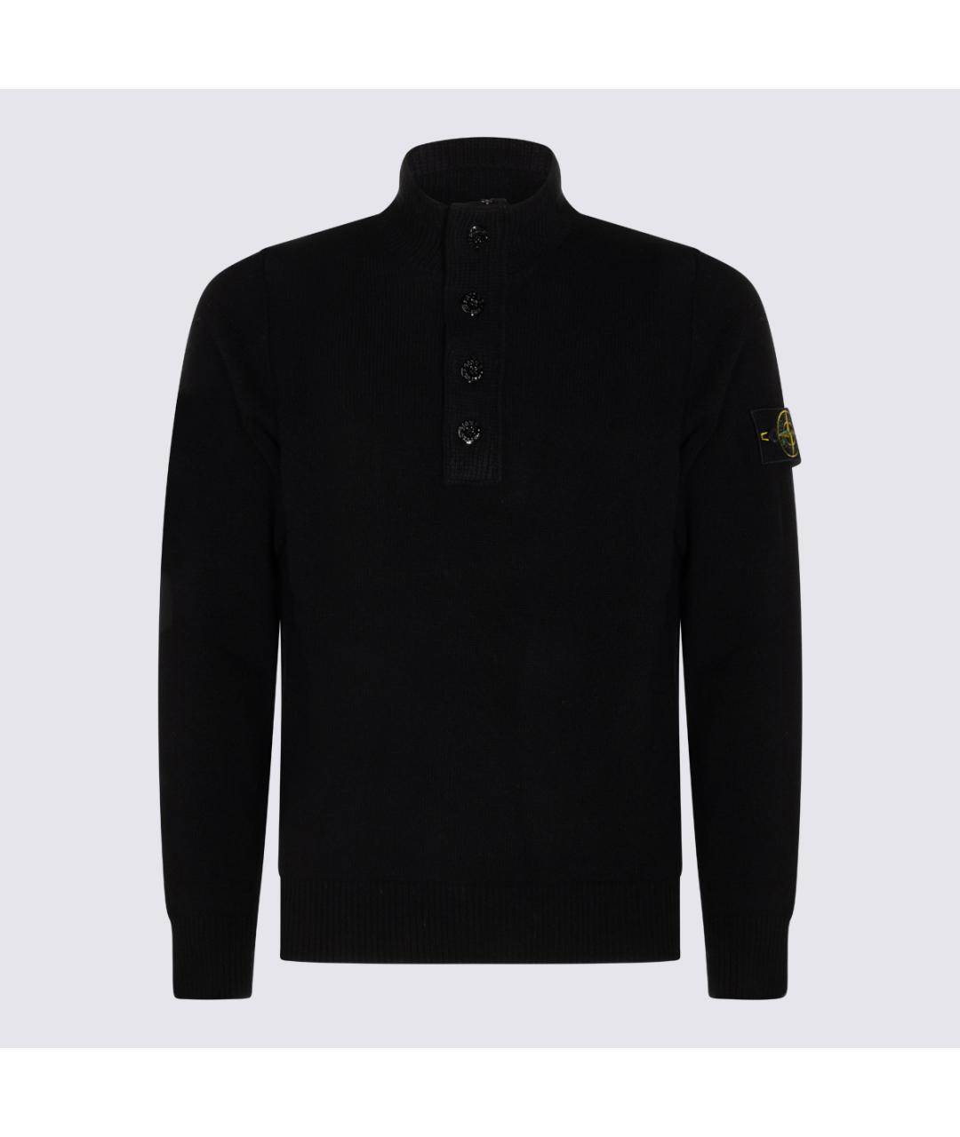STONE ISLAND Черный шерстяной джемпер / свитер, фото 5