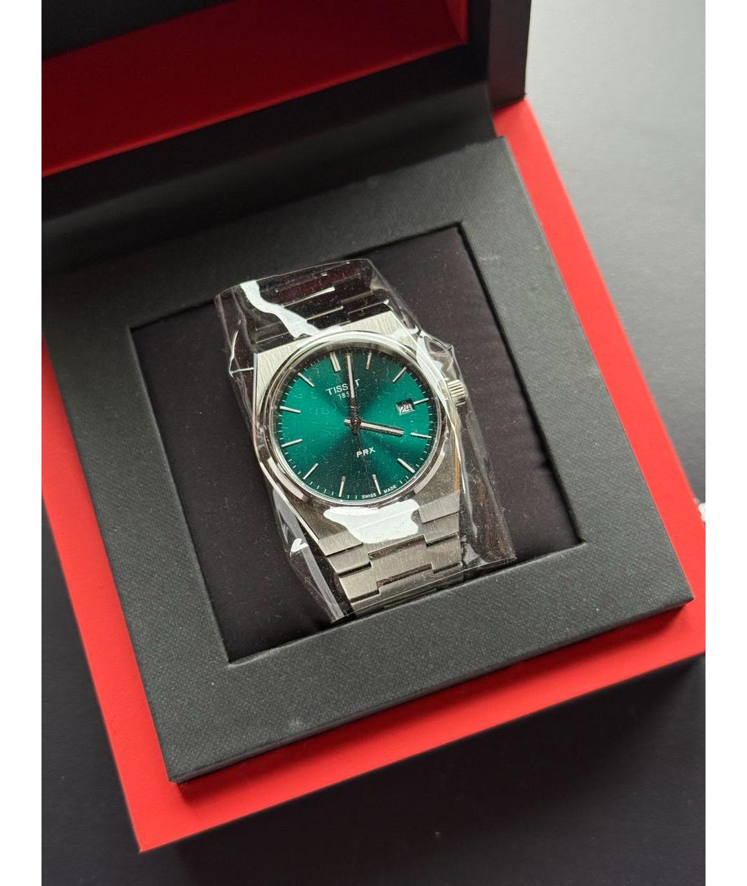 TISSOT Зеленые стальные часы, фото 8