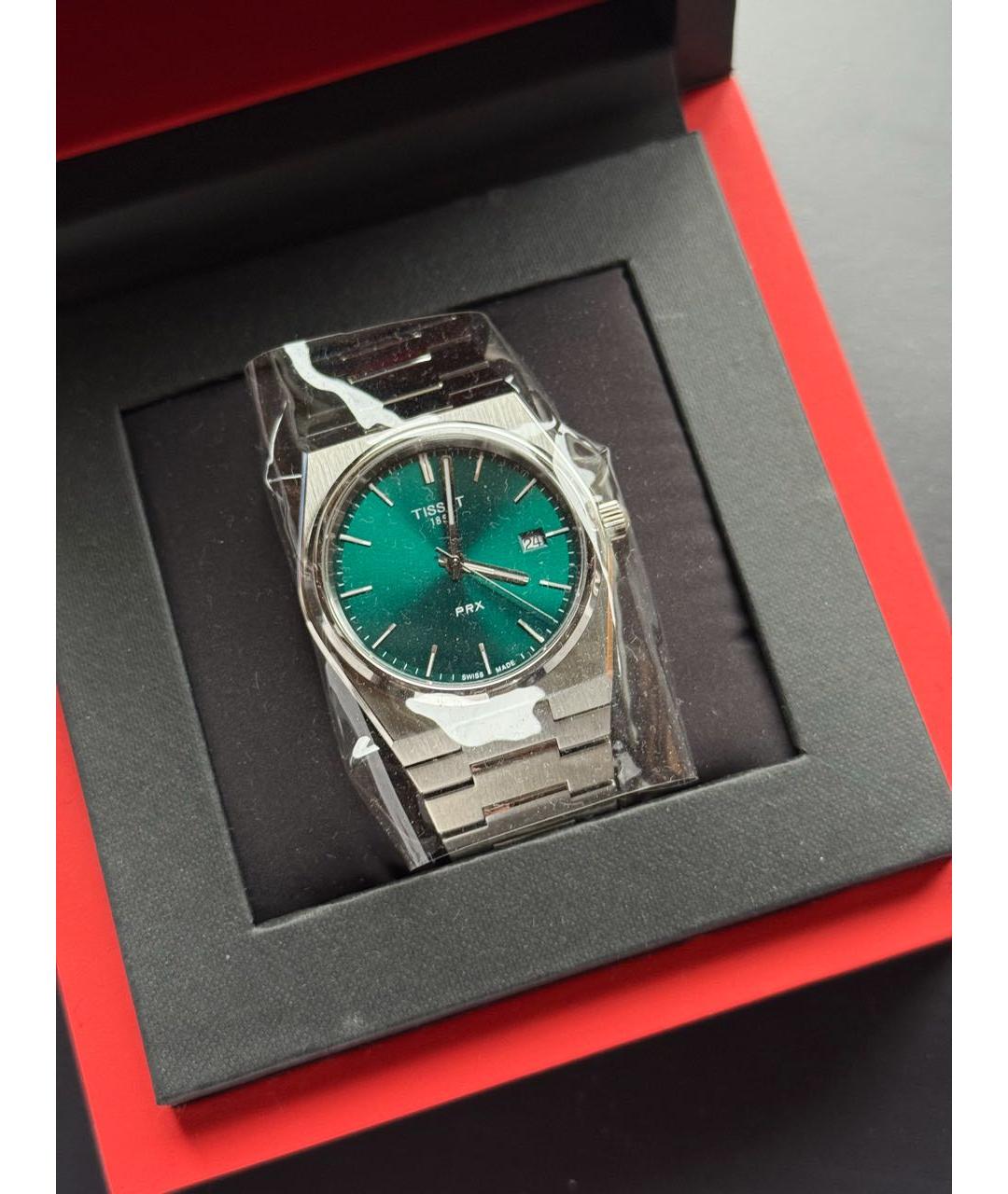 TISSOT Зеленые стальные часы, фото 2