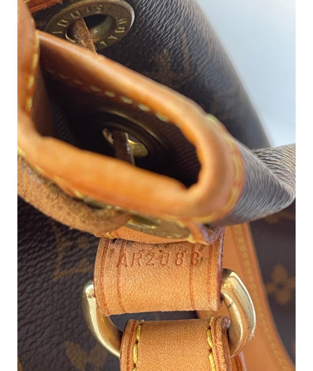 LOUIS VUITTON Коричневая канва сумка через плечо, фото 6