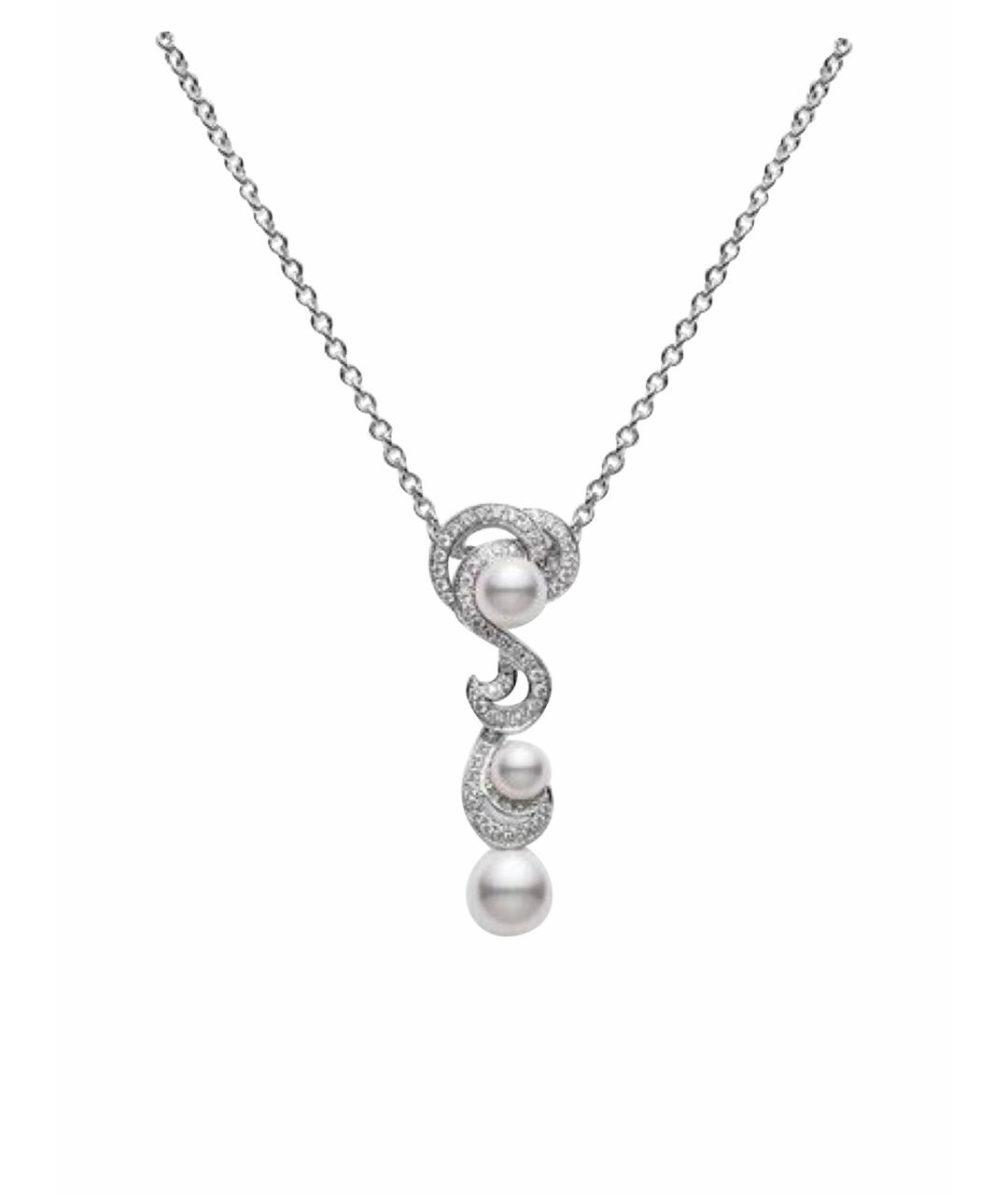 Mikimoto Серебряный кулон из белого золота, фото 1