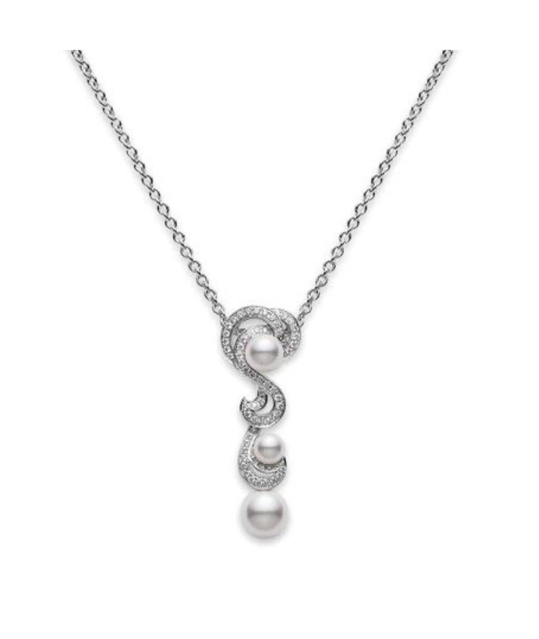 Mikimoto Серебряный кулон из белого золота, фото 8