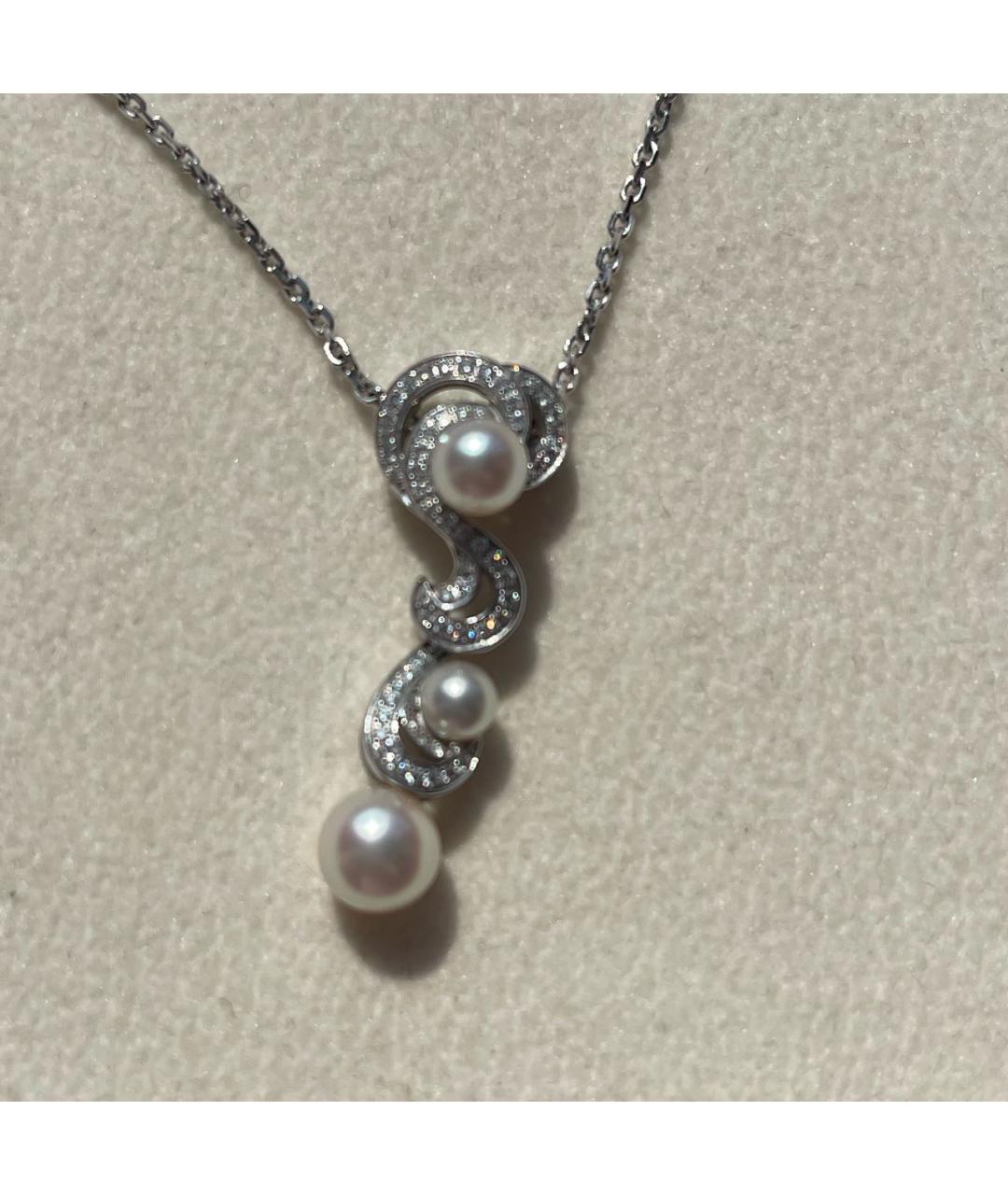 Mikimoto Серебряный кулон из белого золота, фото 5