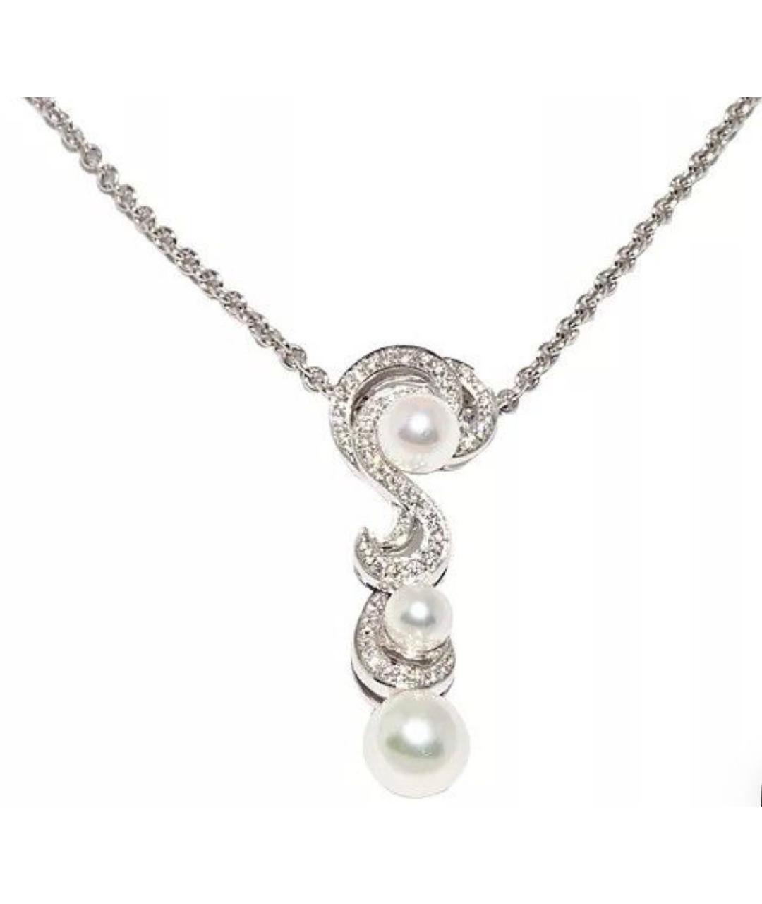 Mikimoto Серебряный кулон из белого золота, фото 2