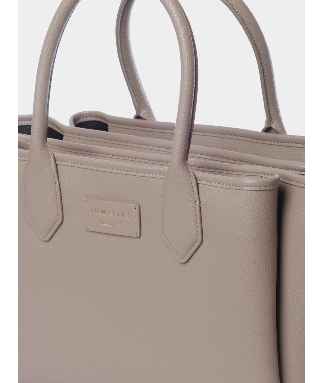 EMPORIO ARMANI Бежевая сумка через плечо из искусственной кожи, фото 3