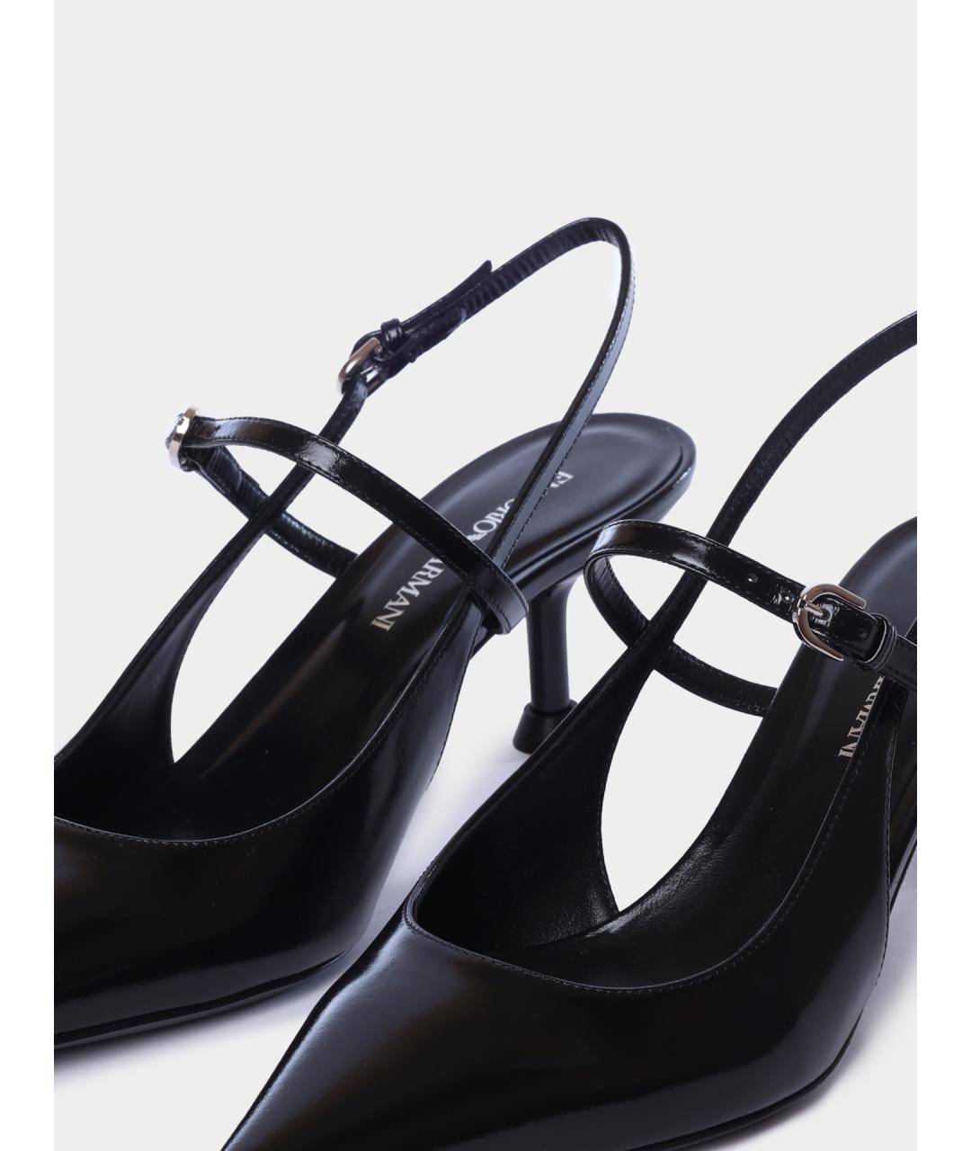 EMPORIO ARMANI Черные кожаные туфли, фото 3