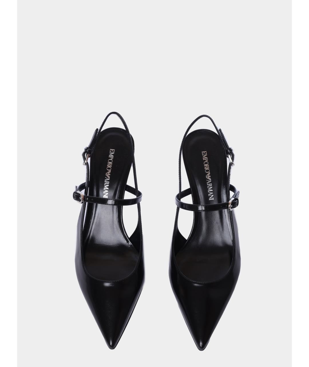 EMPORIO ARMANI Черные кожаные туфли, фото 4