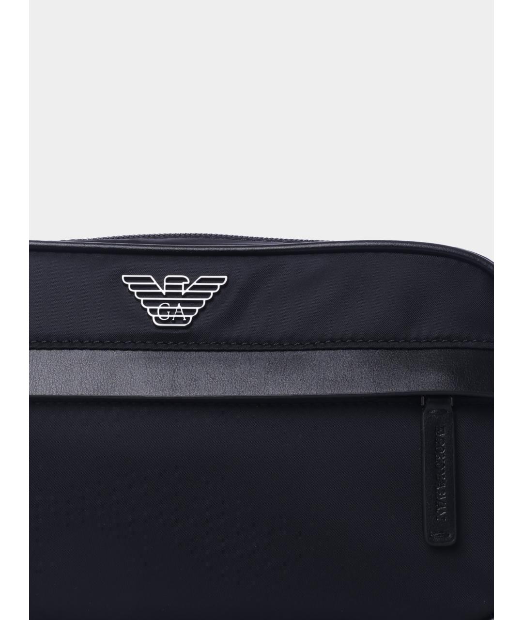 EMPORIO ARMANI Черная нейлоновая барсетка, фото 3