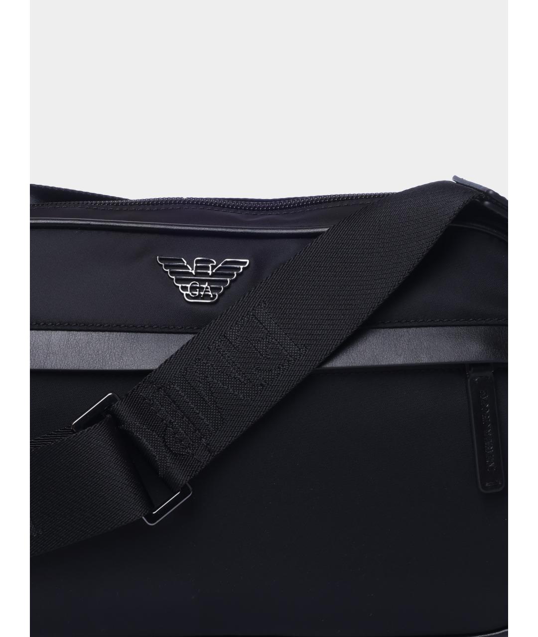 EMPORIO ARMANI Черная сумка на плечо, фото 3