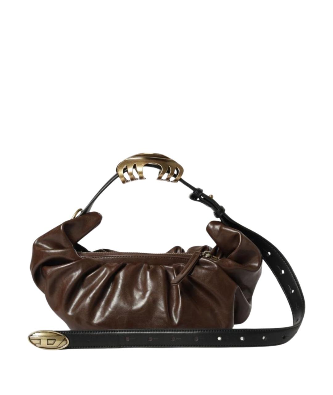 DIESEL Коричневая сумка через плечо из искусственной кожи, фото 1