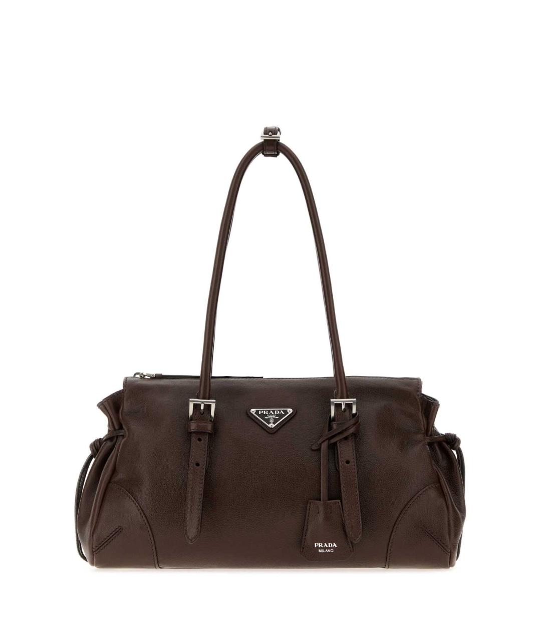 PRADA Коричневая кожаная сумка через плечо, фото 3