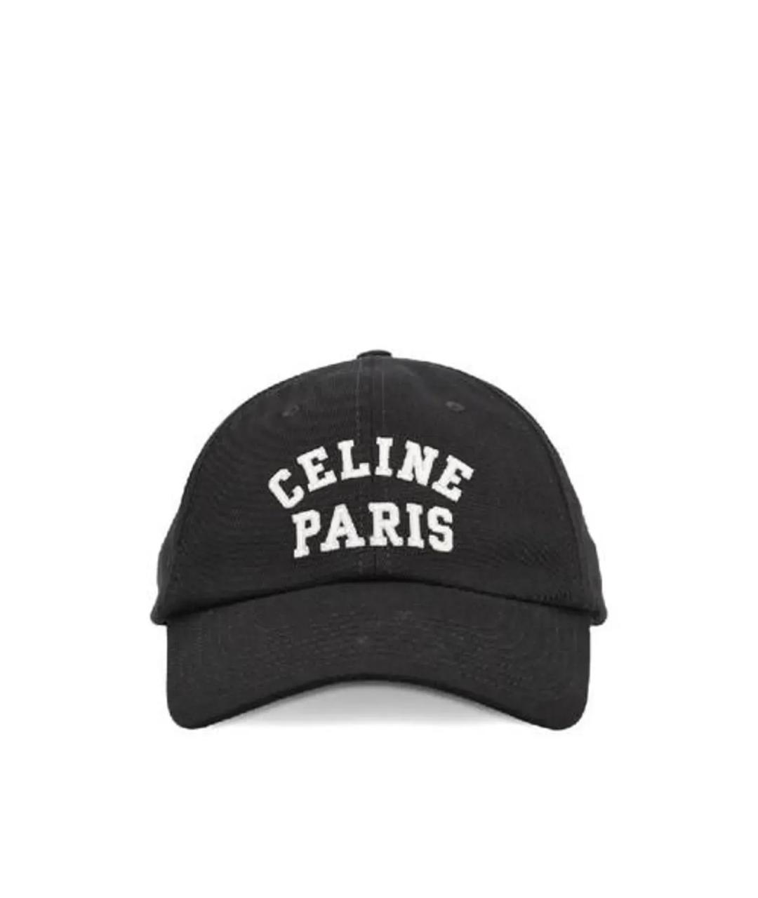 CELINE Черная кепка, фото 1