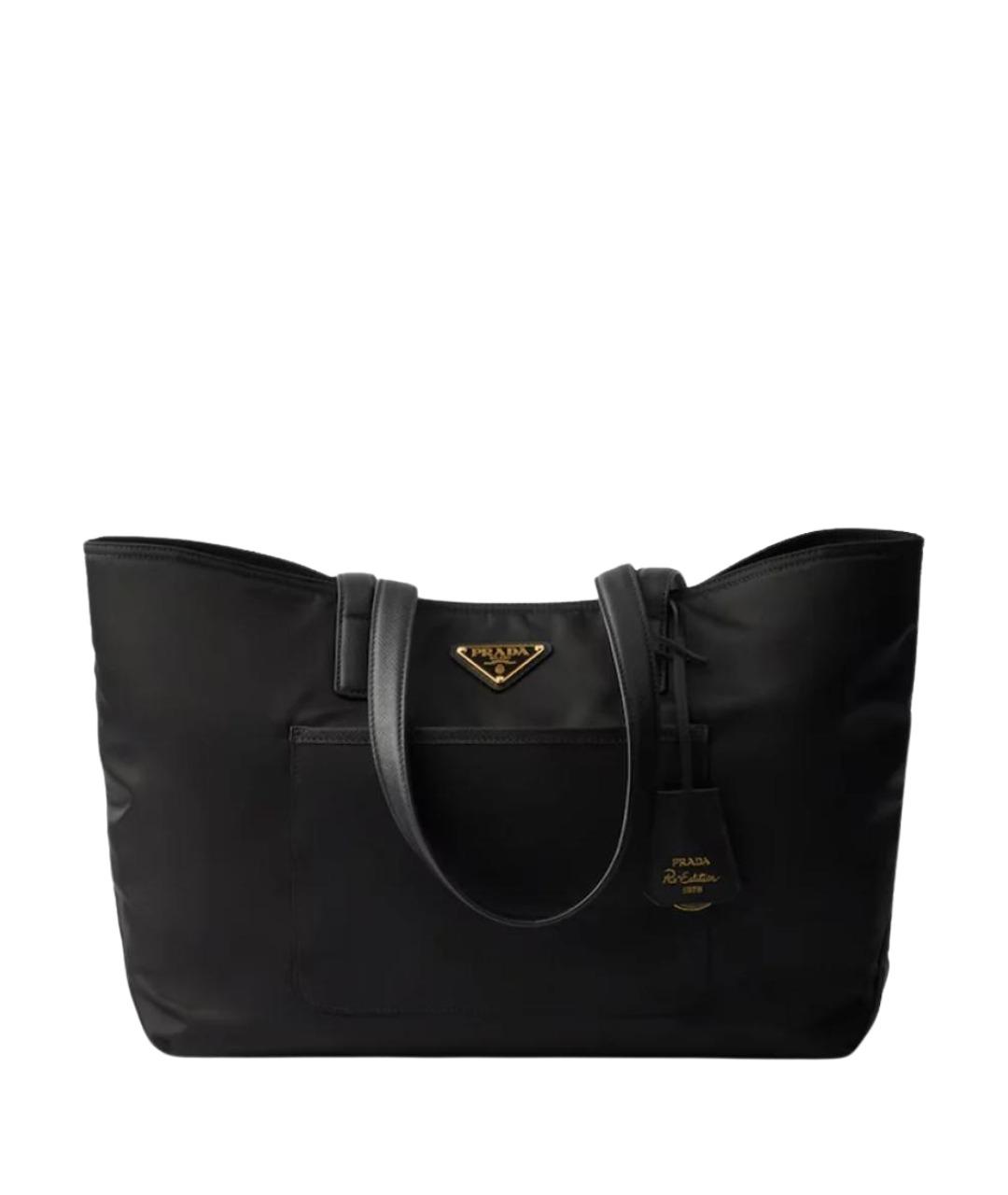 PRADA Черная нейлоновая сумка тоут, фото 1