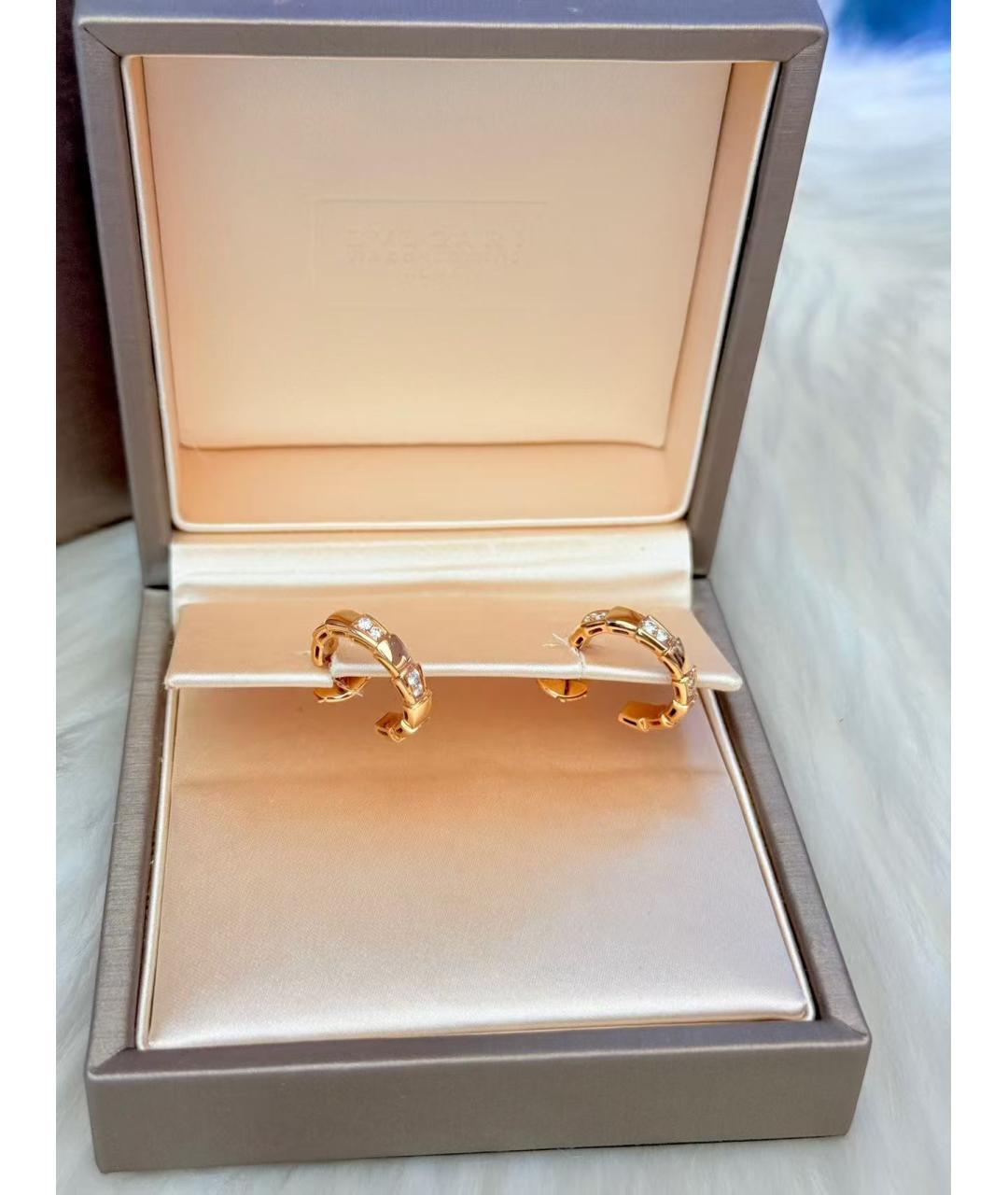 BVLGARI Золотые серьги из розового золота, фото 2
